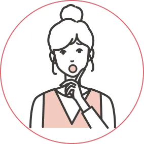 困った顔の女性のイラスト